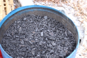 This is my 35 gallons of homemade biochar